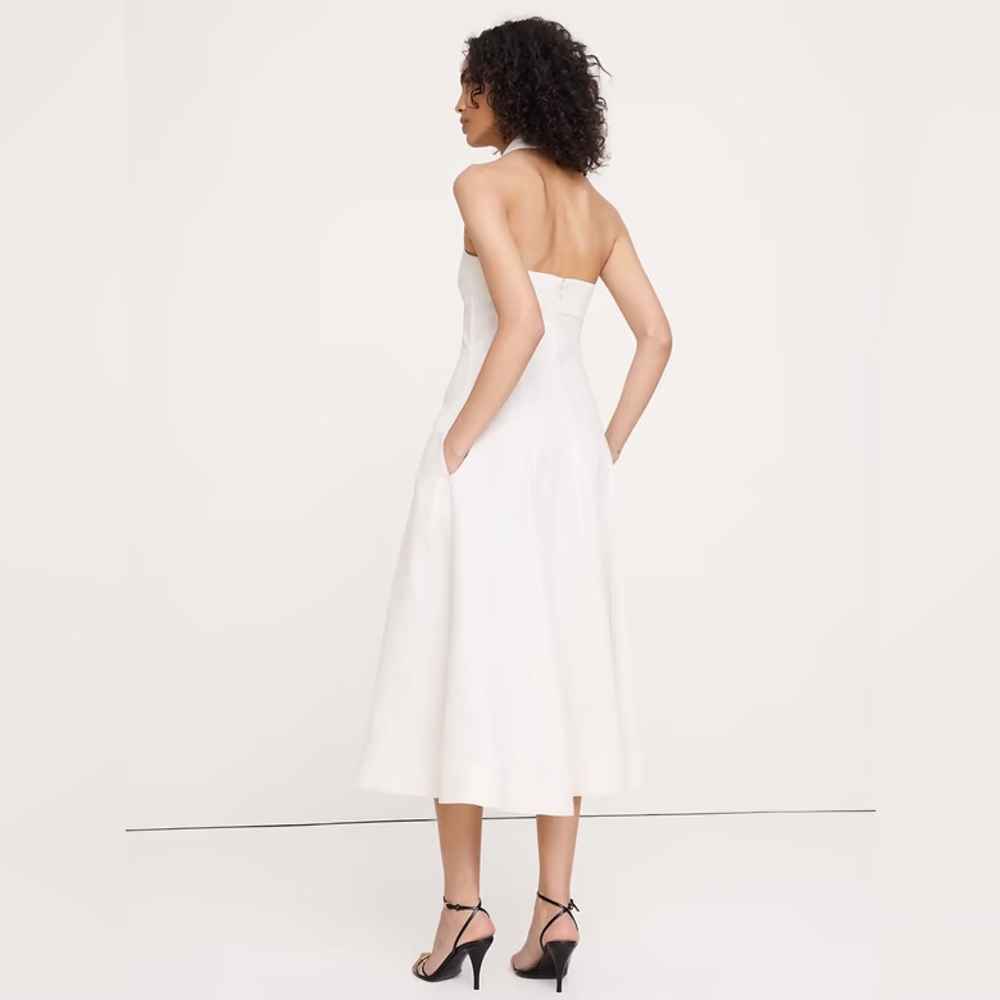 NWT! Banana Republic Linen Halter Midi Dress - Size 6 ☎️ - Picture 4 of 7